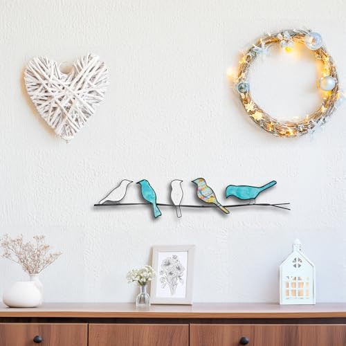Eangee Home Design Birds On A Wire Sea Blue 29 Length 1 Width 6 Height New