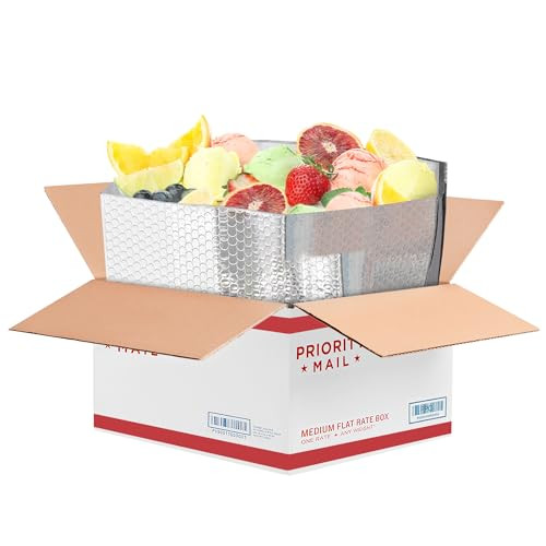 ABC PACK & SUPPLY 5 Pack Silver Foil Insulated Box Liners 11 x 8.5 x 5.5 inches New