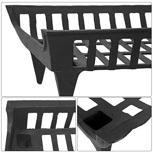 hykolity 30 in. Cast Iron Fireplace Grate, Heavy Duty Fire Grates#B0BF9W6HH5 New