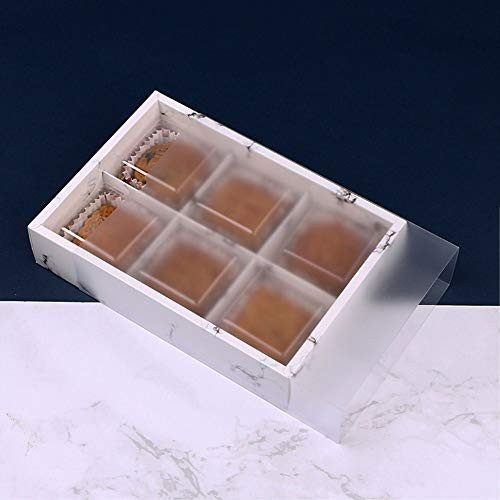 BBC Bakery Ins Marble Cake Box With Clear Lid Gift Packaging Boxes New