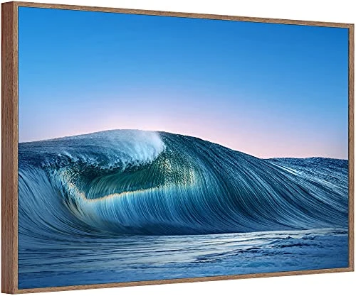 TIME TREE Ocean Wave Wall Art Rolling Wave Framed Canvas Prints New