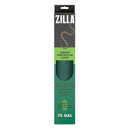 Zilla Reptile Terrarium Bedding Substrate Floor Liner 17.25"x47.25" 75G - Green New