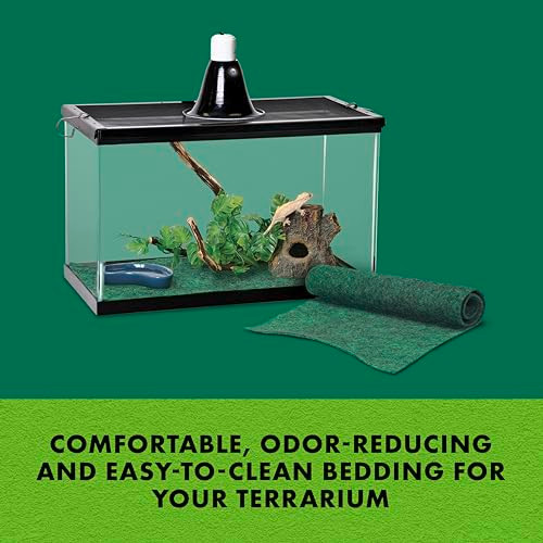 Zilla Reptile Terrarium Bedding Substrate Floor Liner 17.25"x47.25" 75G - Green New
