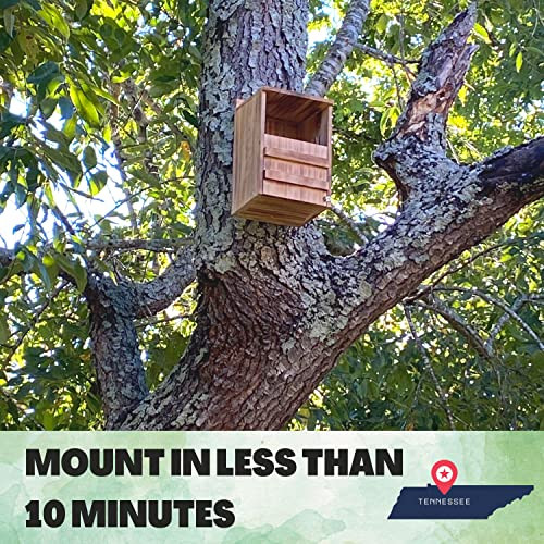 SDMOutdoor North America Screech Owl House Wooden Owl Nesting Box No Assembly New