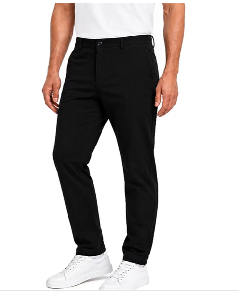 BLU ROCK NEW YORK MEN'S SUPER STRETCH SLIM-FIT CHINO PANTS - SIZE: 38 - BLACK New