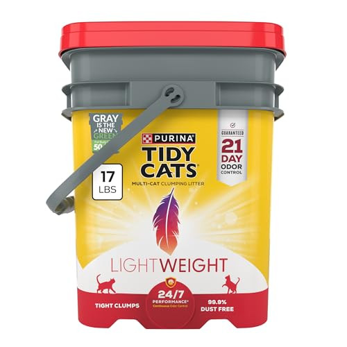 Purina Tidy Cats Lightweight Low Dust Clumping Cat Litter Odor Control 17 lb New