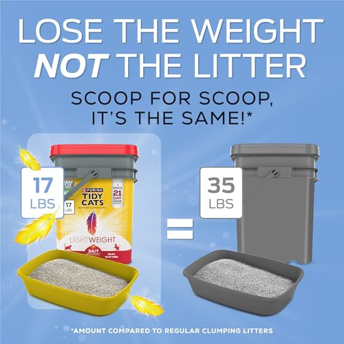 Purina Tidy Cats Lightweight Low Dust Clumping Cat Litter Odor Control 17 lb New
