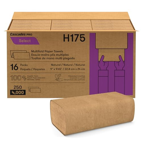Cascades PRO Select Multifold Paper Towels - 250 Sheets/pack, 16 Packs/Box Brown New