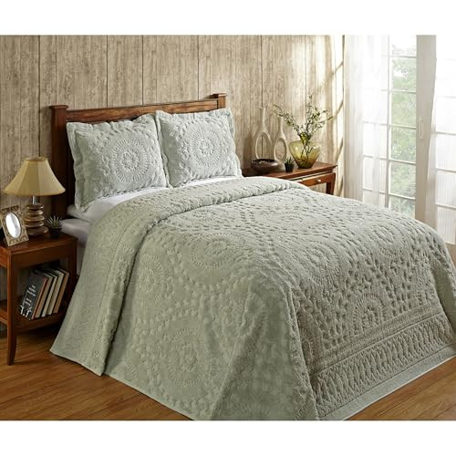 Better Trends Chenille Bedspread Queen Size 1 Piece Cotton B016TQEIOC - NEW New