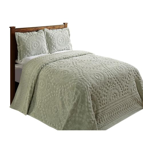 Better Trends Chenille Bedspread Queen Size 1 Piece Cotton B016TQEIOC - NEW New