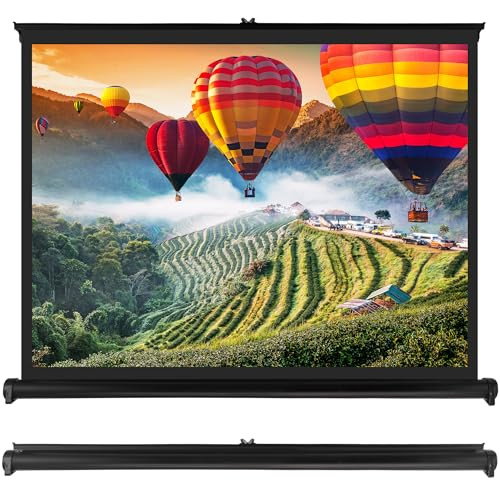 PYLE 50" PROJECTOR SCREEN PORTABLE FOLD STANDING TRIPOD MANUAL PRJTP53 - WHITE