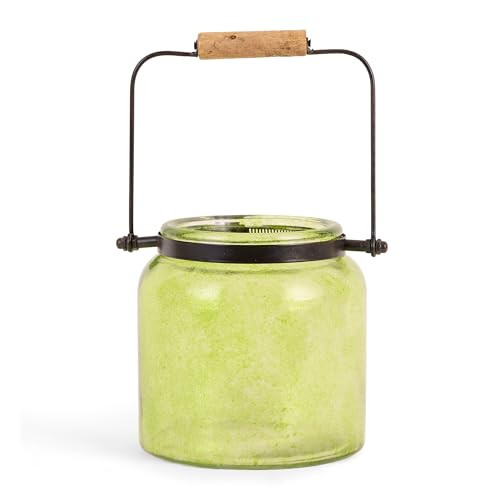 Zings & Thingz Open Top Glass Candle Lantern Decorative B01707ZQUE - Green New