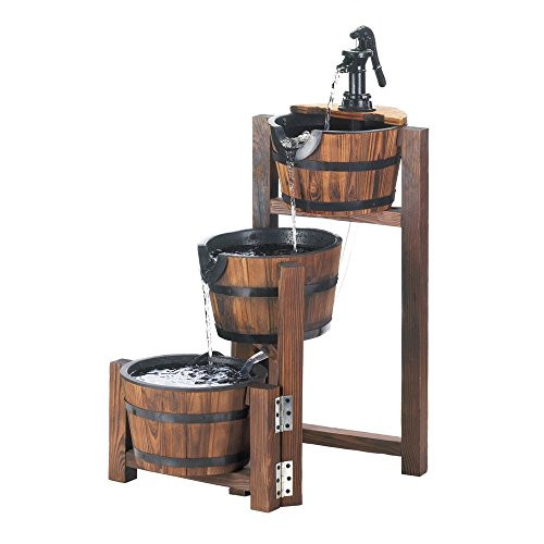 Zingz and Thingz Apple Barrel Cascading Fountain New