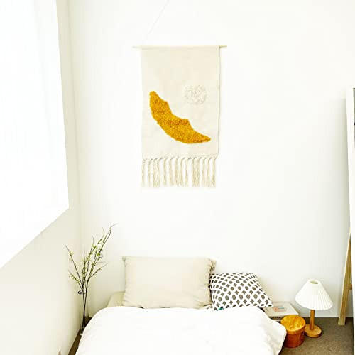 DECOPICK Macrame Woven Wall Hanging Tapestry, Fabric 19.7x36.2" The moon & stars New