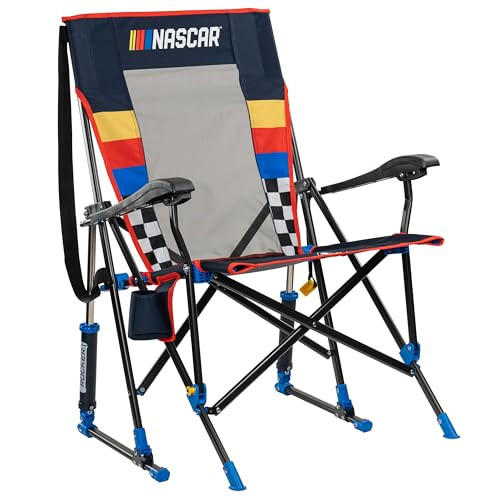 GCI OUTDOOR NASCAR ROADTRIP ROCKER CAMPING SIDELINE SPORTS CHAIR Blue/Yellow New