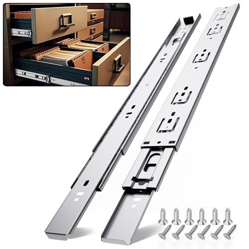 HOMANDS Full Extension Drawer Slides 22" Side Mount Rails 10P - 100 Lb New