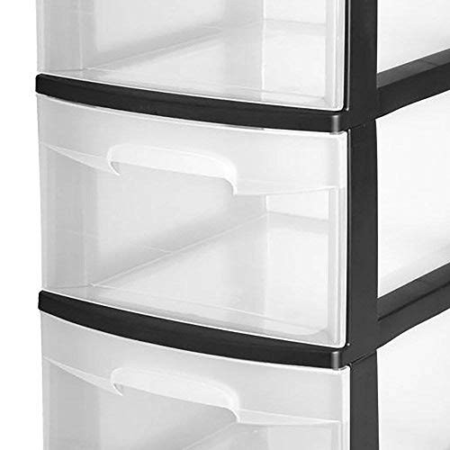 Sterilite 3 Drawer Cart 2 Pack Black New