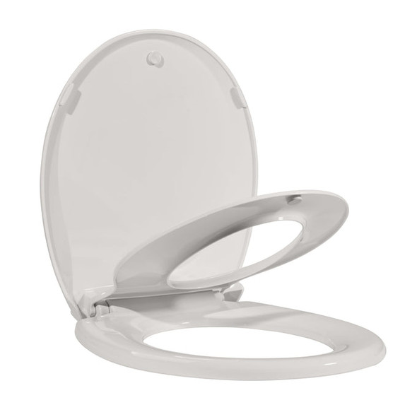 GARVEE COMPREHENSIVE TOILET SEAT BUILT-IN TODDLER TRAINING 16.2-16.7" - BISCUIT