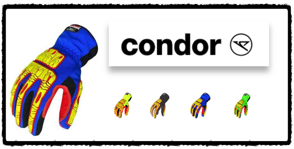 53GN CONDOR Mechanics Gloves - BLUE New