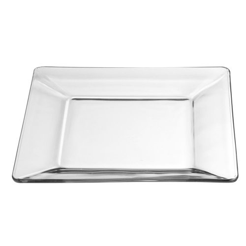 Libbey Crisa Tempo Square Dinner Plate, 10" , Box of 12, B001IWMOXU - Clear New