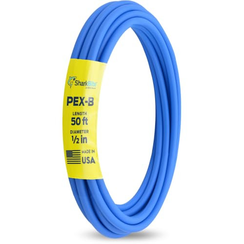 SharkBite 1/2" x 50 Feet Blue PEX-B Flexible Water Pipe Tubing U860B50 -NEW New