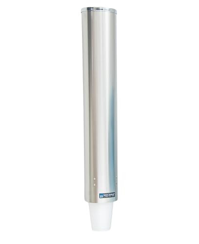 San Jamar 23.5" Pull Type Cup Dispenser Stainless Steel 12 to 24 Oz Pack of 6 New