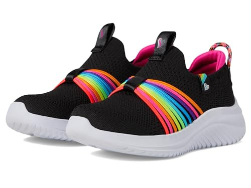 SKETCHERS SKECHERS KIDS GIRLS ULTRA FLEX 3.0 SNEAKER, BLACK/MULTI, SIZE 4.5