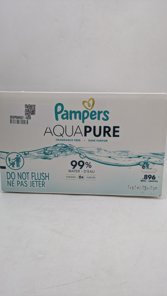 Pampers Aqua Pure Baby Wipes 16packs, 56 wipes per pack, Total: 896 wipes New