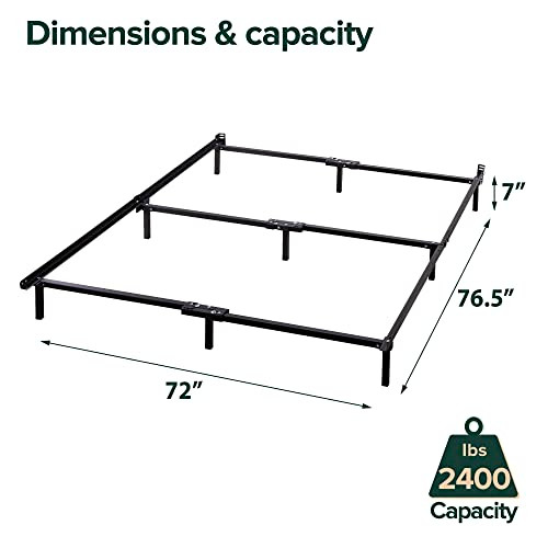 ZINUS COMPACK METAL BED FRAME 7 INCH SUPPORT BED FRAME FOR BOX - BLACK SK
