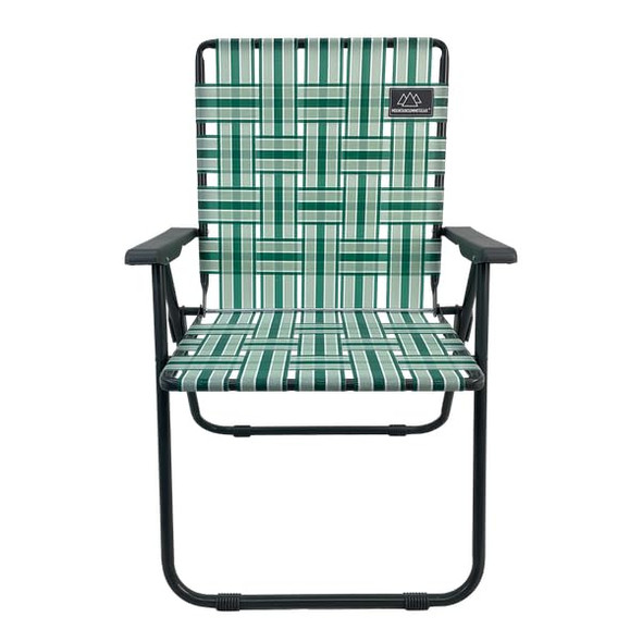 MOUNTAIN SUMMIT GEAR Retro Webbed Camping Chair Caddis Sports - Sage Green New