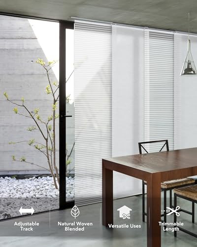 GoDear Design Panel Blinds Semi-Sheer 45.8"-86" x 96", Eclipse New