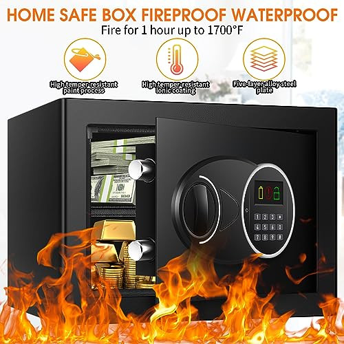 Home Safe Fireproof Waterproof Anti-Theft Digital Home Security Safe Box New