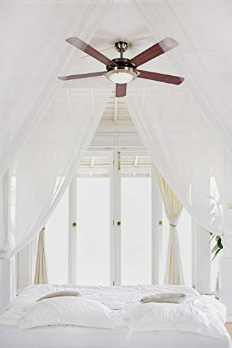 Design House 154336 Eastport 2 Light Ceiling Fan 52", Satin Nickel New