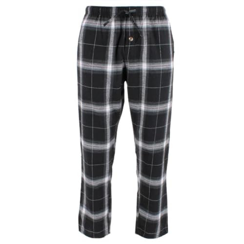 TEN WEST APPAREL MEN'S FLANNEL PAJAMA PANTS, SIZE: MEN M, GRAY/WHITE New