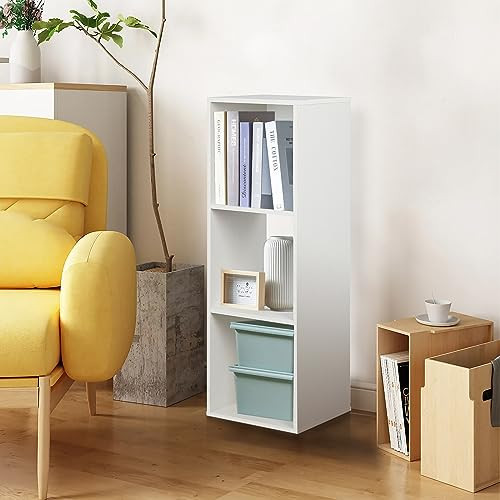 PACHIRA E-Commerce Wooden Storage Cubes, 3 Tier, B08X67R572 - White New
