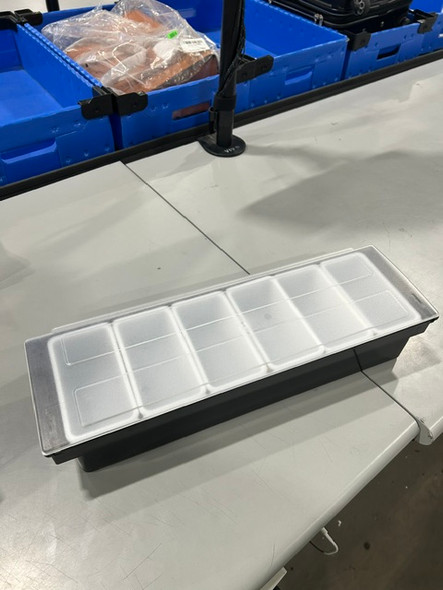 NRODOOM ICE COOLED CONDIMENT CADDY SERVER 6 COMPARTMENT - BLACK