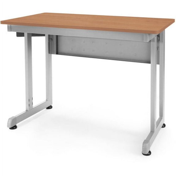 OFM MODEL 55139 24" X 36" MODULAR COMPUTER TRAINING TABLE SILVER FRAME - MAPLE