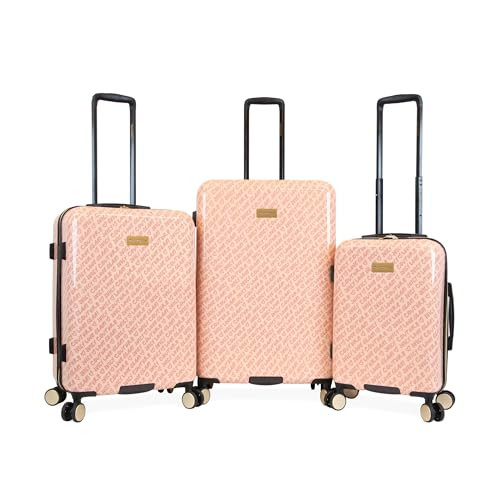 JUICY COUTURE CASSANDRA 3 PIECE LUGGAGE SET WITH SPINNER WHEELS - BLUSH