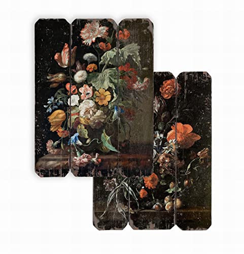 FLOOREAL SACRED HEART DECORATIVE WOOD WALL PLAQUE 15.7" H COURAGEOUS