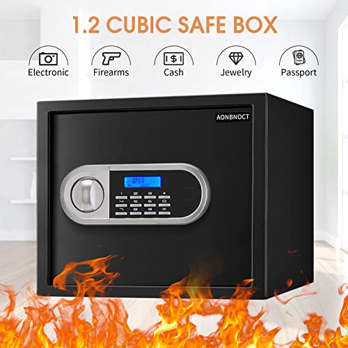1.2 Cubic Feet Digital Home Security Safe Box Fireproof Waterproof