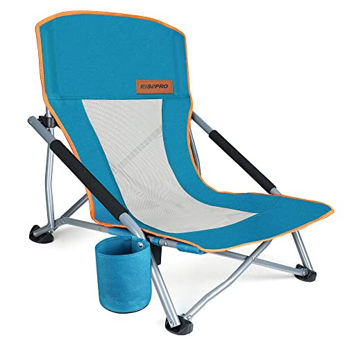 RISEPRO Low Beach Outdoor Folding Chair - B09DC5QX4N New