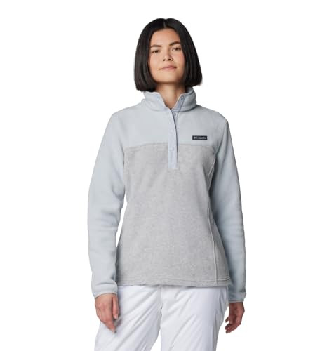 Columbia Women's Benton Springs Half Snap Pull Over II Cirrus Grey Heather Large New