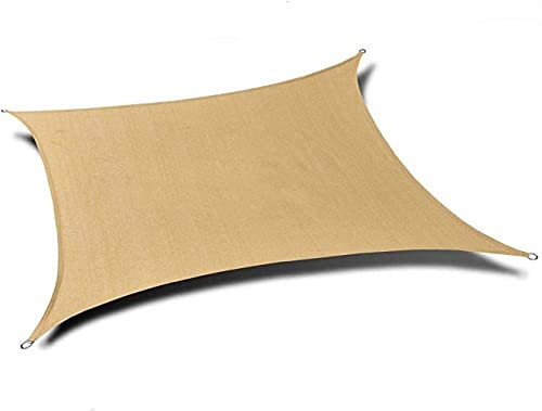 Sond 18' x 18' Sun Shade Sail Rectangle UV Block Canopy Sail Shade - Sand New