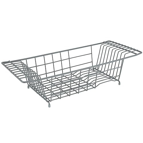Kitchen Details Sink Dish Drainer Drying Rack - Grey New