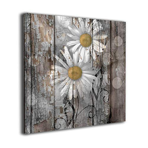 Lureu Rustic Farmhouse Daisy Flowers 20"x20" Canvas Wall Art Prints New