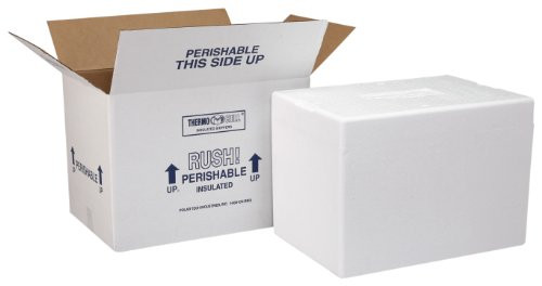 Polar Tech 227C Thermo Chill Insulated Carton Foam Shipper Medium 2 Pack New