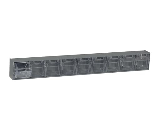 Quantum 9-Compartment Tilt Storage Bin Gray/ Clear B002HO6GW8 - NEW New