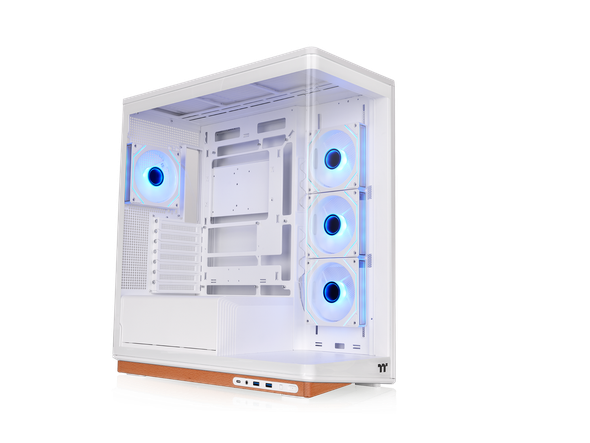 Thermaltake Stage 500 TG ARGB; Mid Tower Chassis; Wood Trim Base; 4mm Curved