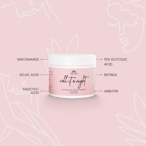 Skin Deva Glycolic Acid Night Cream Exfoliating Face Kojic Acid 2 oz New