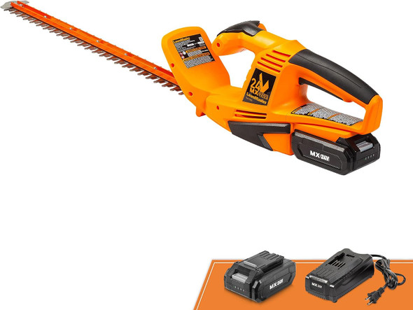 LAWNMASTER CORDLESS HEDGE TRIMMER 24V MAX, TOOL ONLY - ORANGE